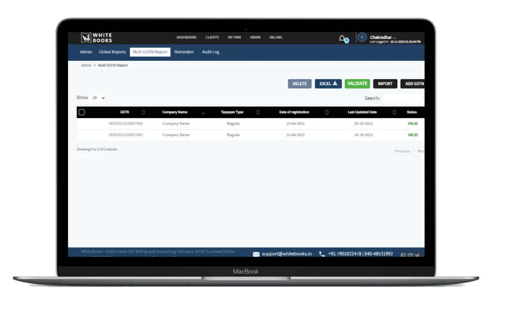 Validate multiple GST numbers in one click
