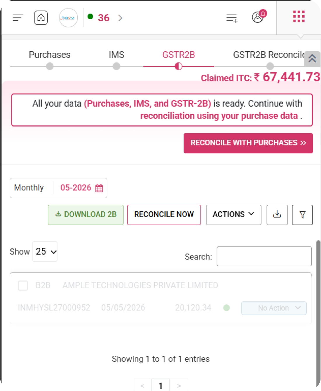 WhiteBooks GST software interface