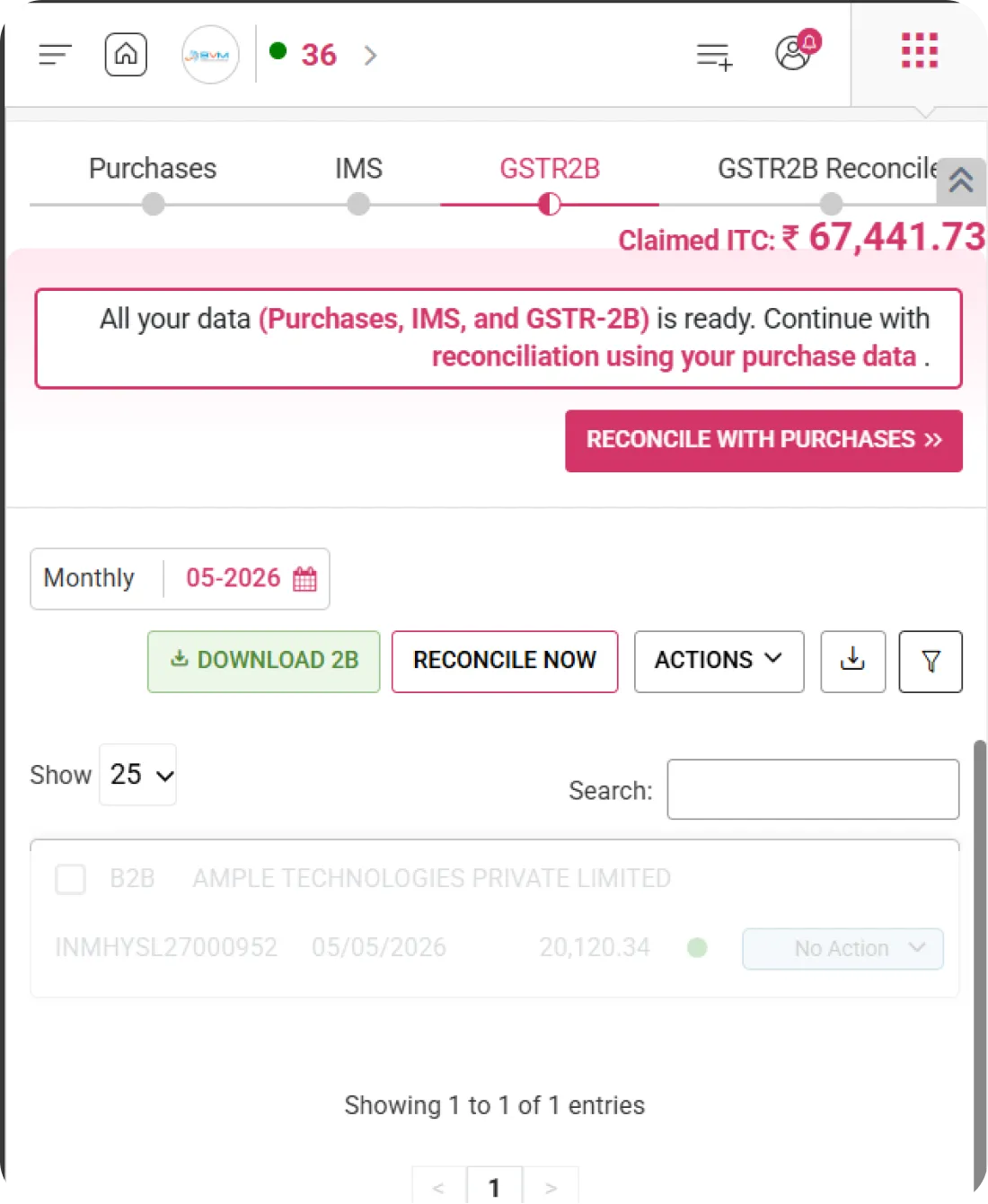 WhiteBooks GST software interface