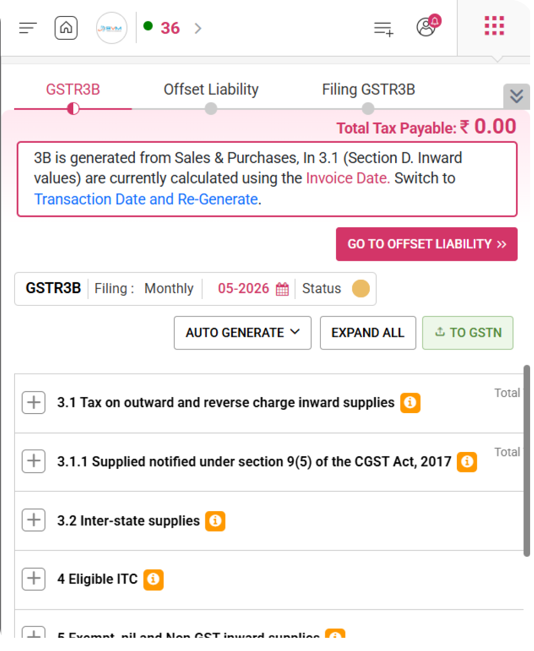 WhiteBooks GST software interface