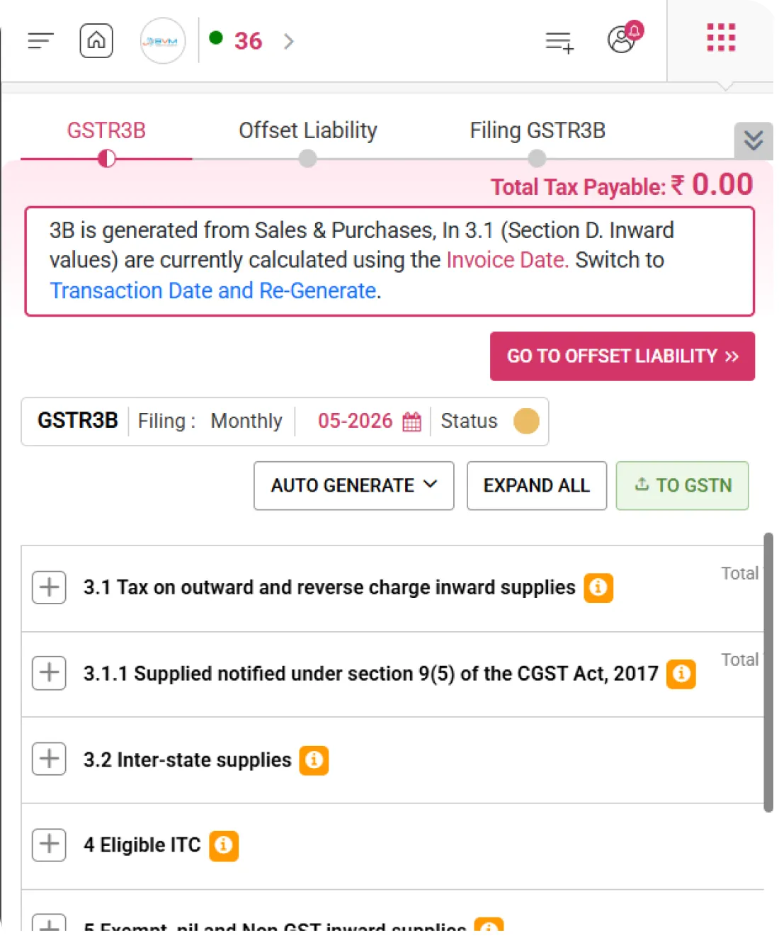 WhiteBooks GST software interface