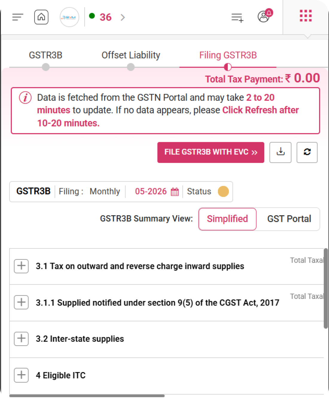 WhiteBooks GST software interface