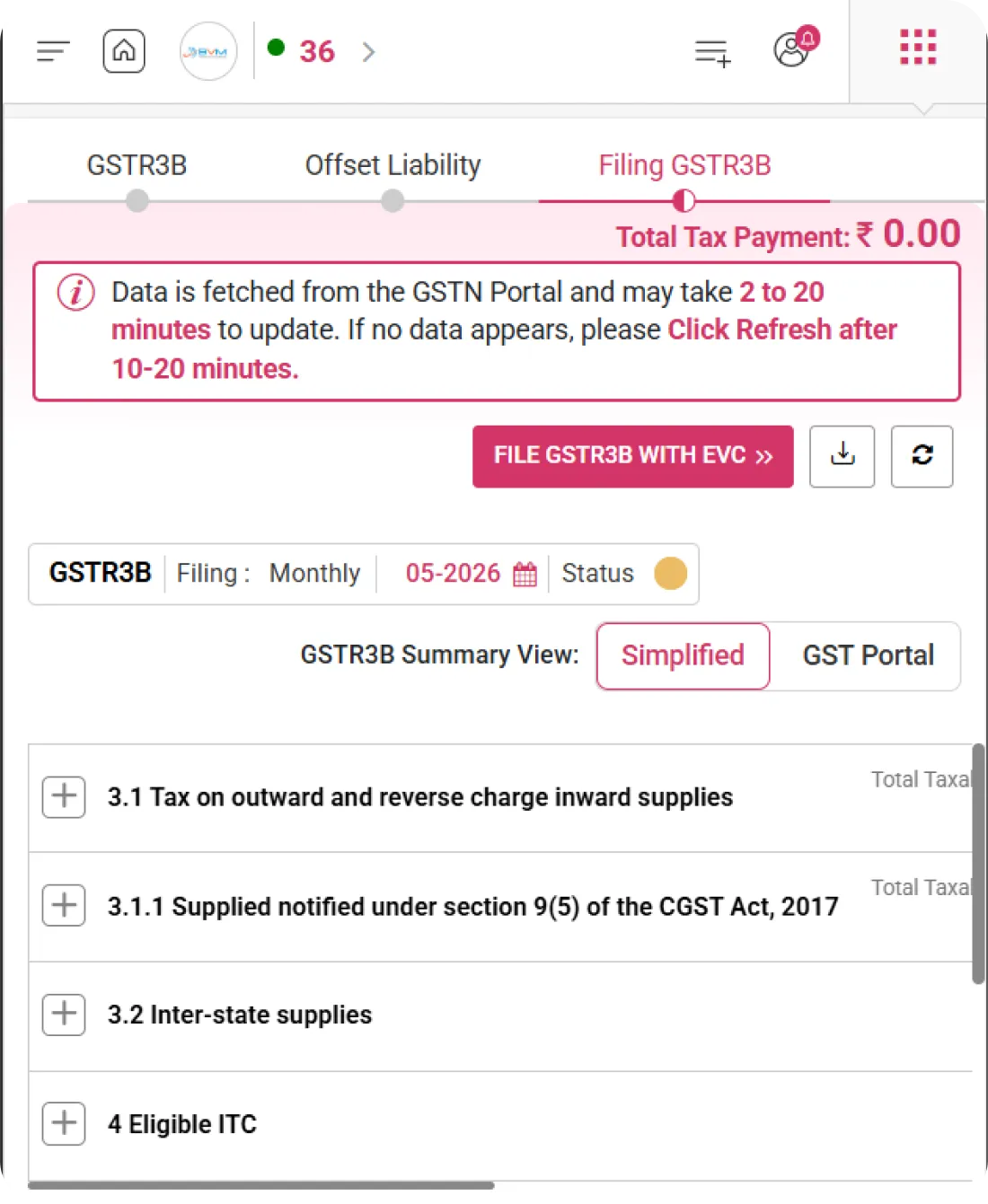 WhiteBooks GST software interface