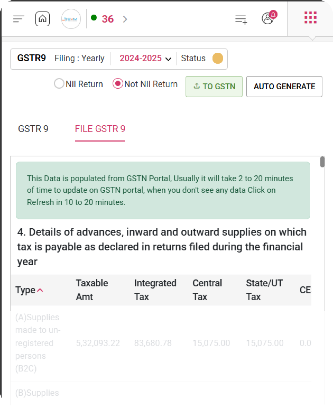 WhiteBooks GST software interface