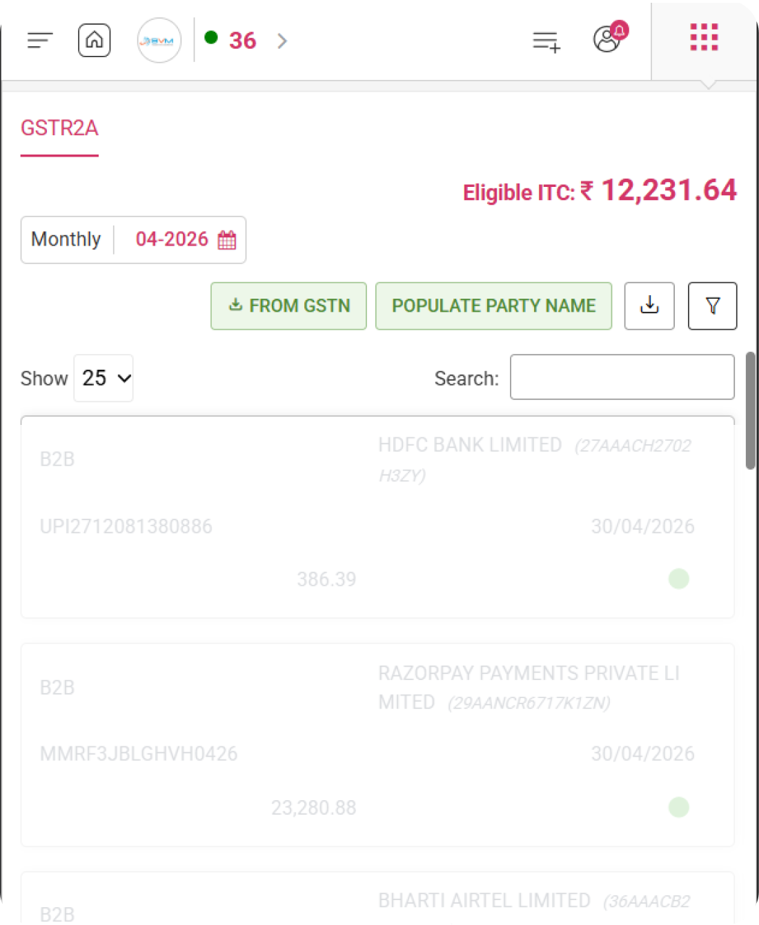 WhiteBooks GST software interface