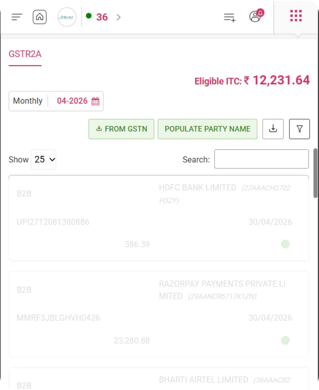 WhiteBooks GST software interface