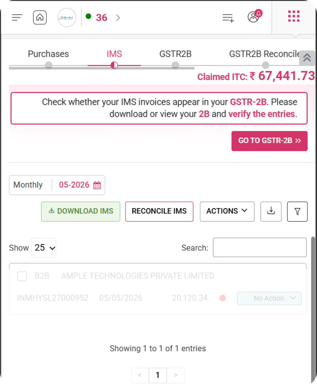 WhiteBooks GST software interface