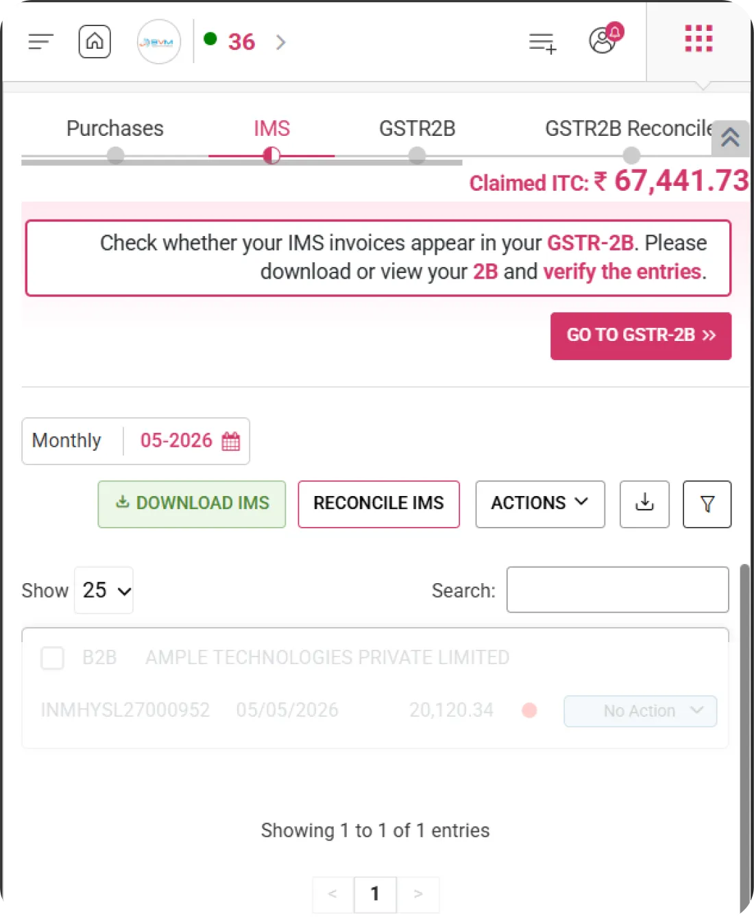 WhiteBooks GST software interface