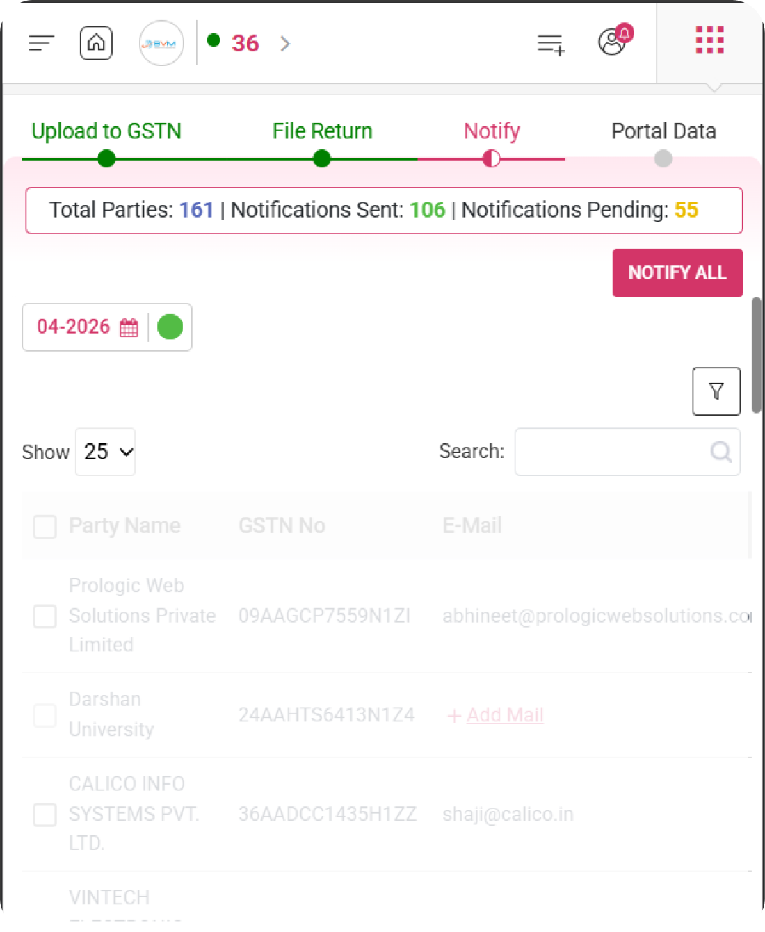 WhiteBooks GST software interface