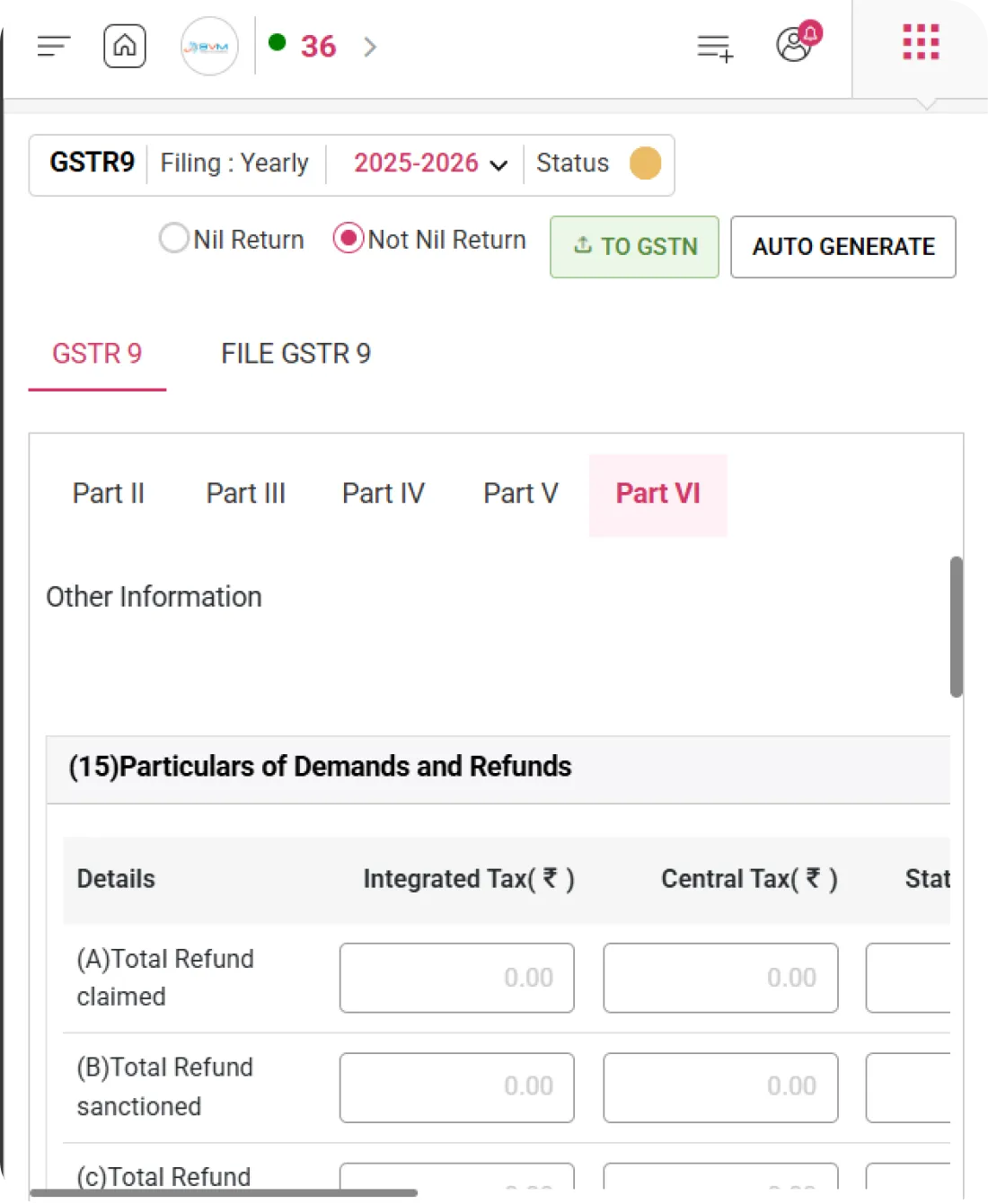 WhiteBooks GST software interface