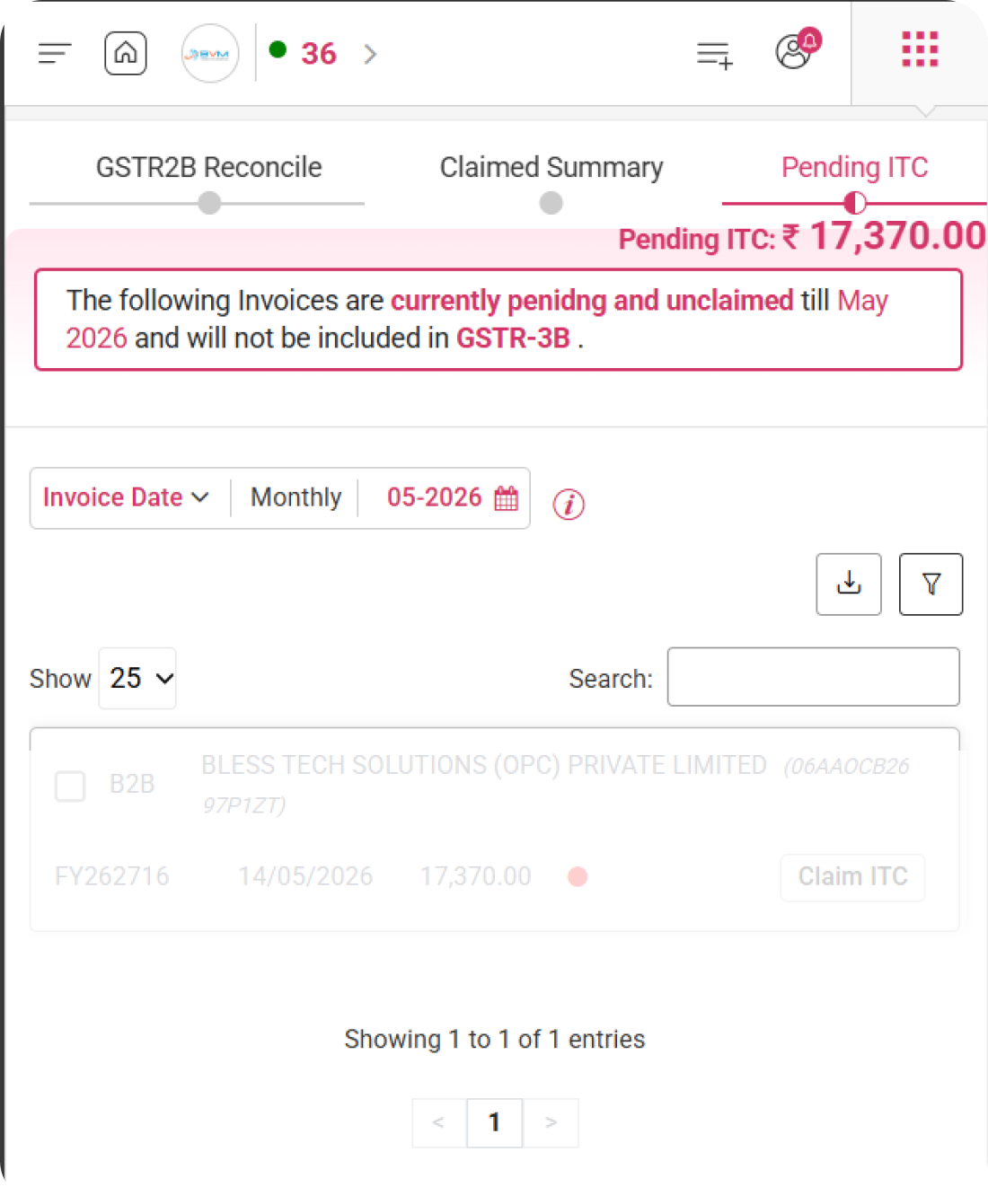 WhiteBooks GST software interface