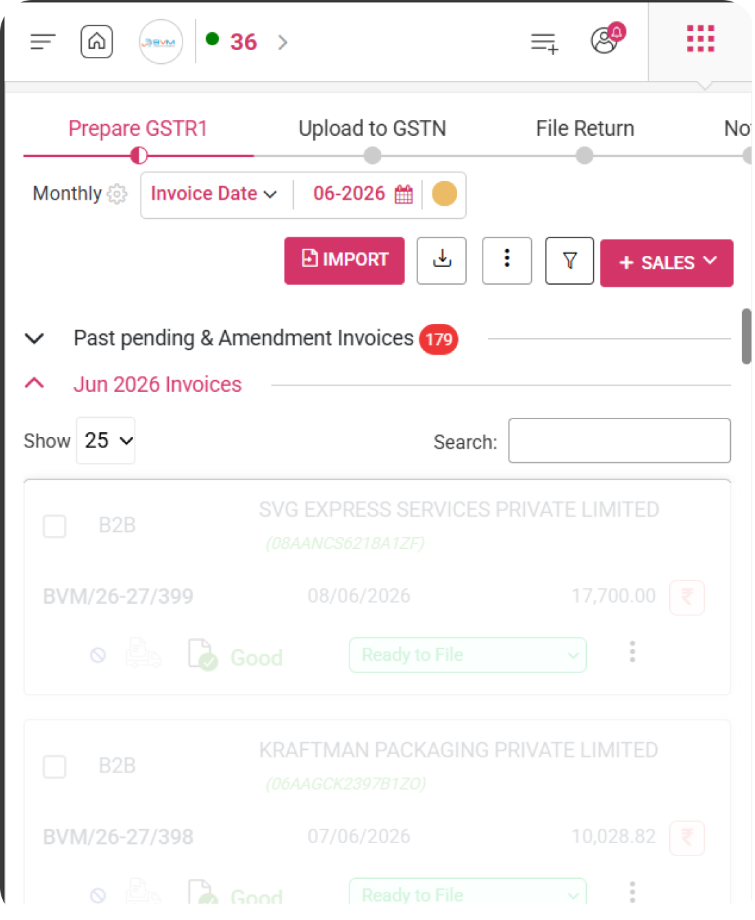 WhiteBooks GST software interface