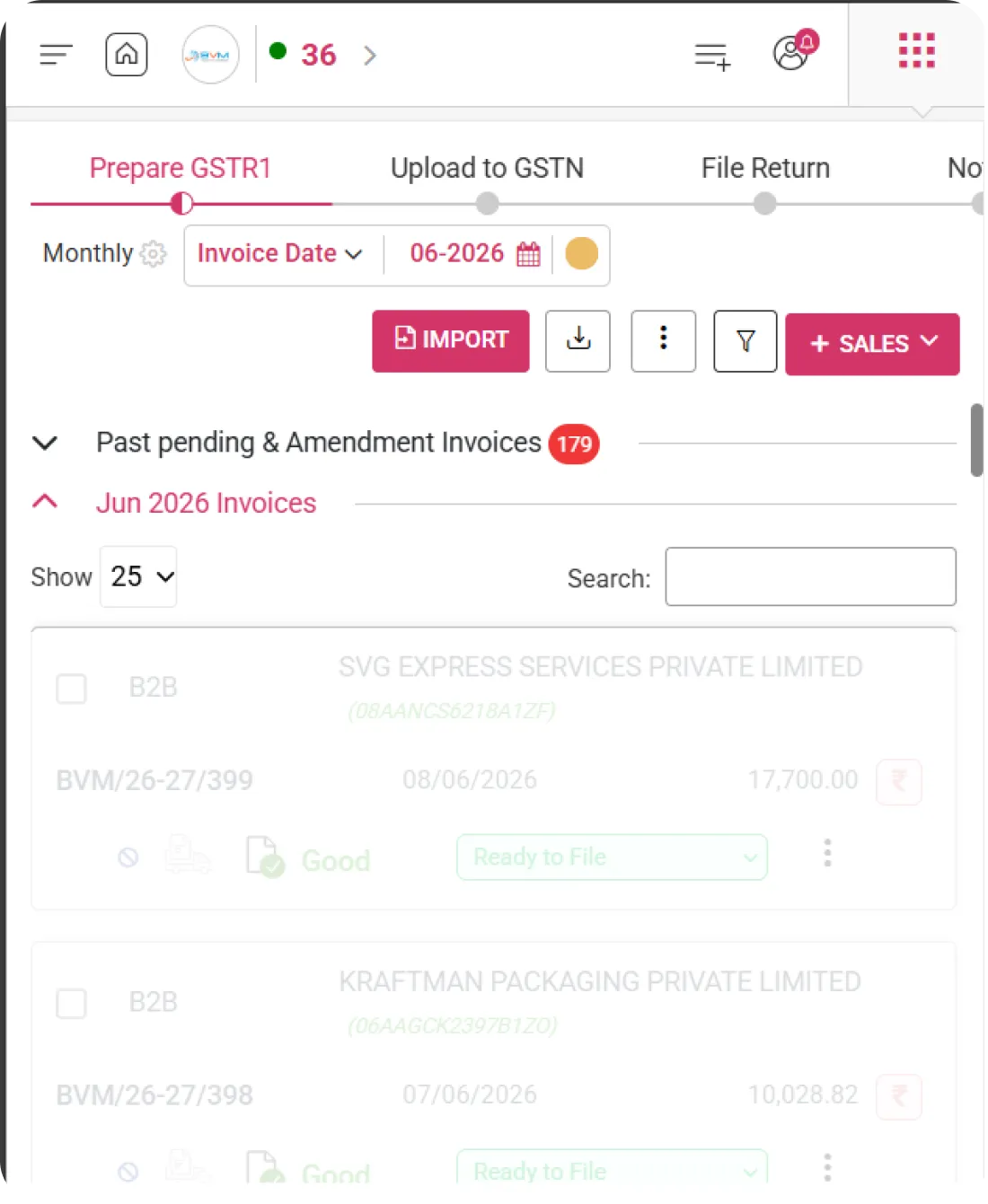 WhiteBooks GST software interface