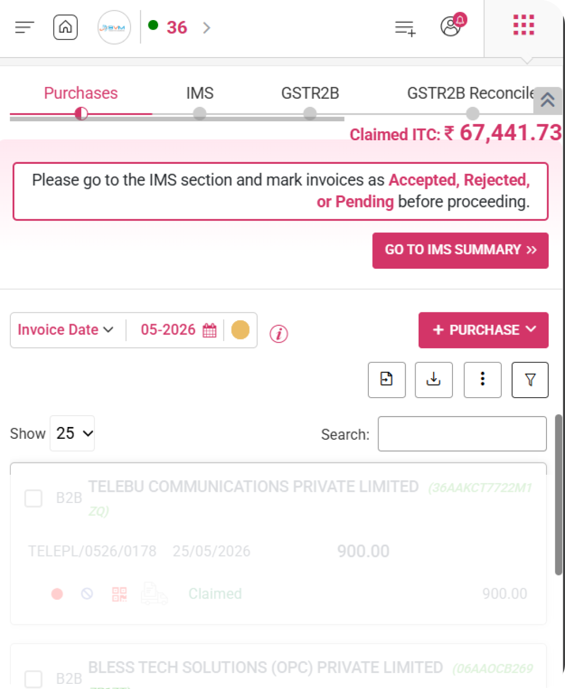 WhiteBooks GST software interface