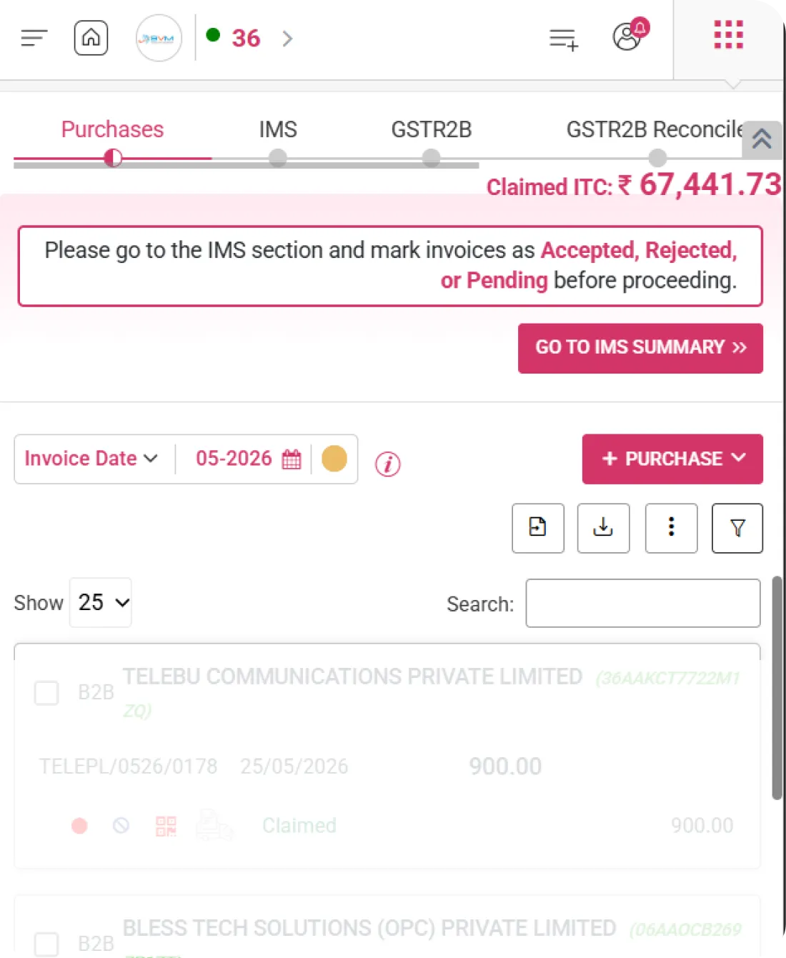 WhiteBooks GST software interface