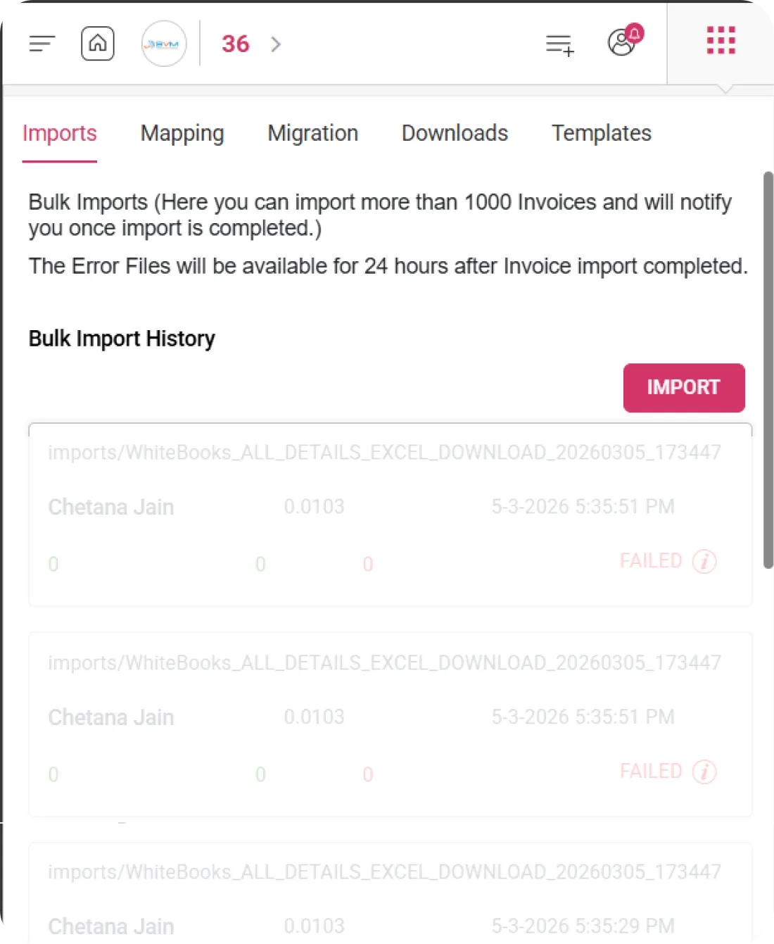 WhiteBooks GST software interface
