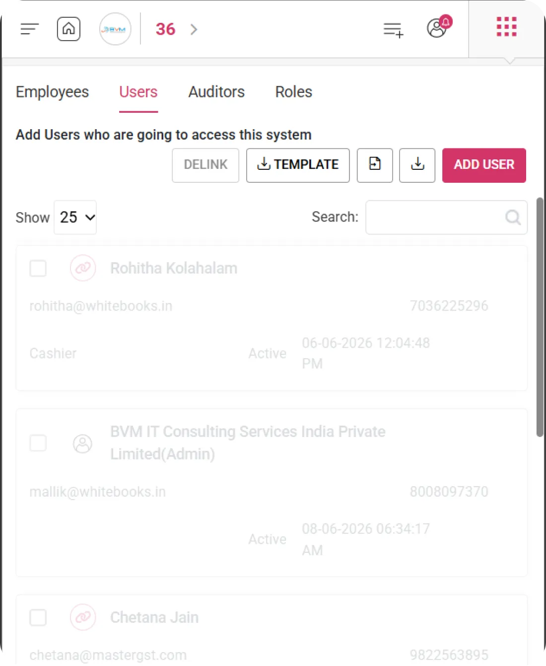 WhiteBooks GST software interface