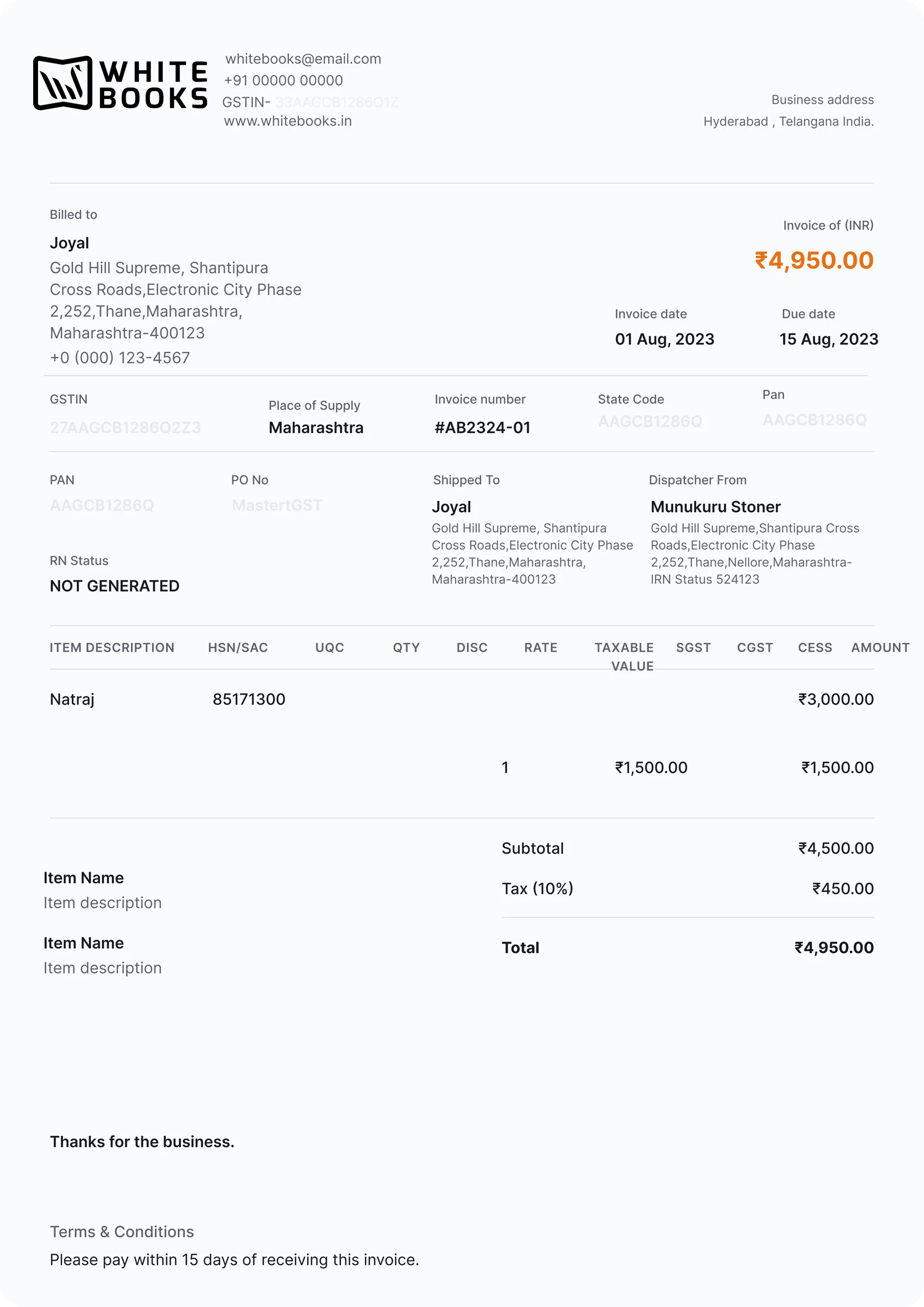 WhiteBooks Dashboard