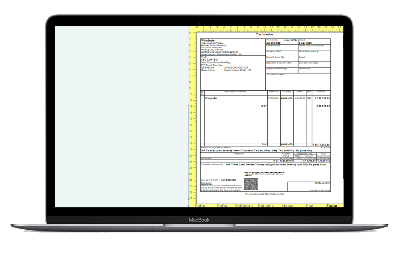 Print e-Invoice with QR Code and IRN