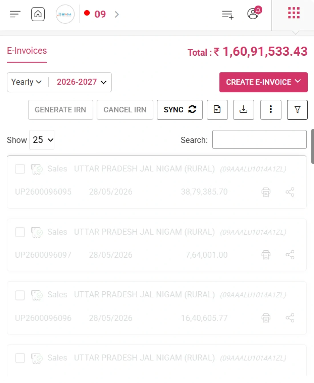 e-Invoice & IRN Generation