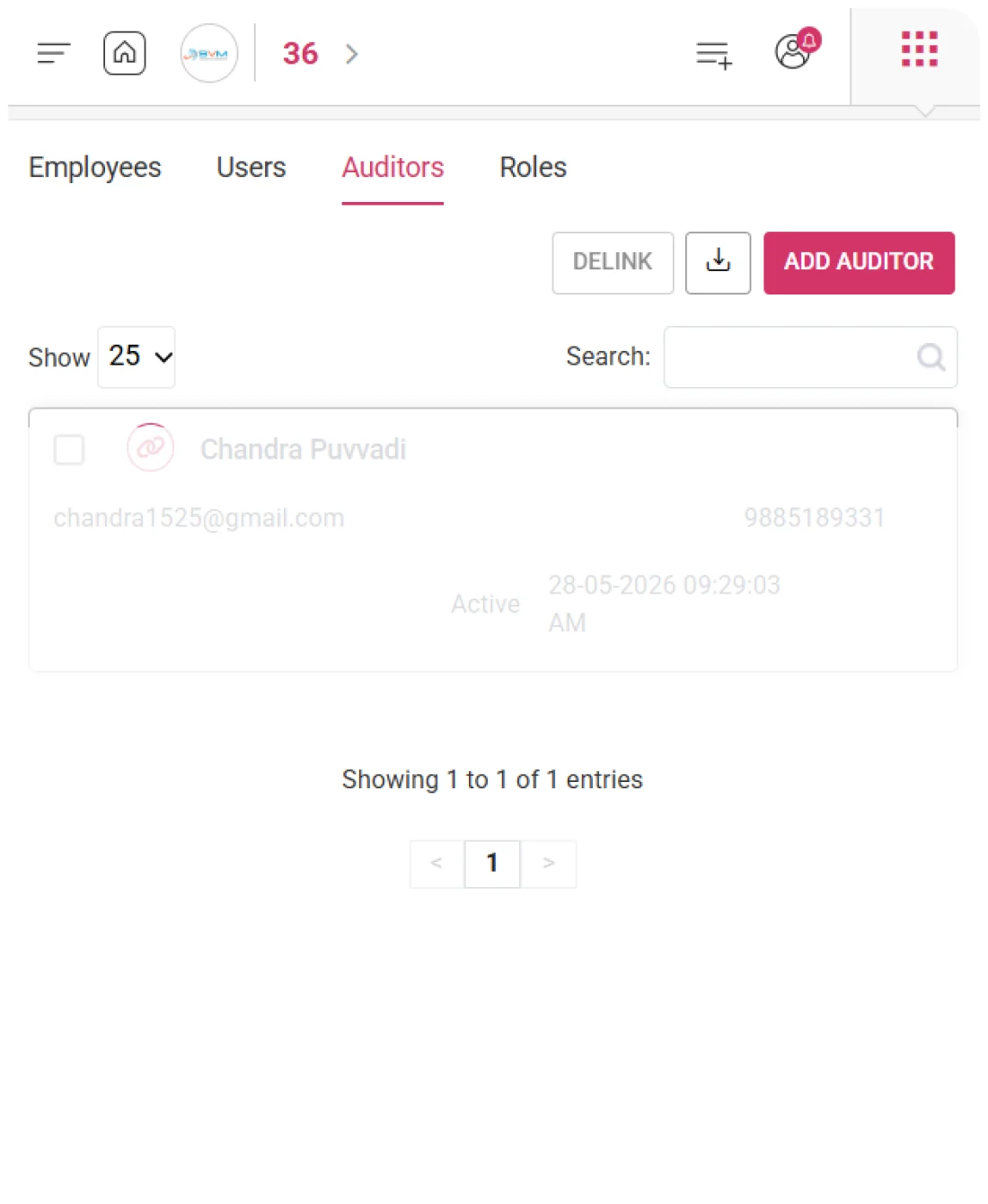 Add & Manage Auditors