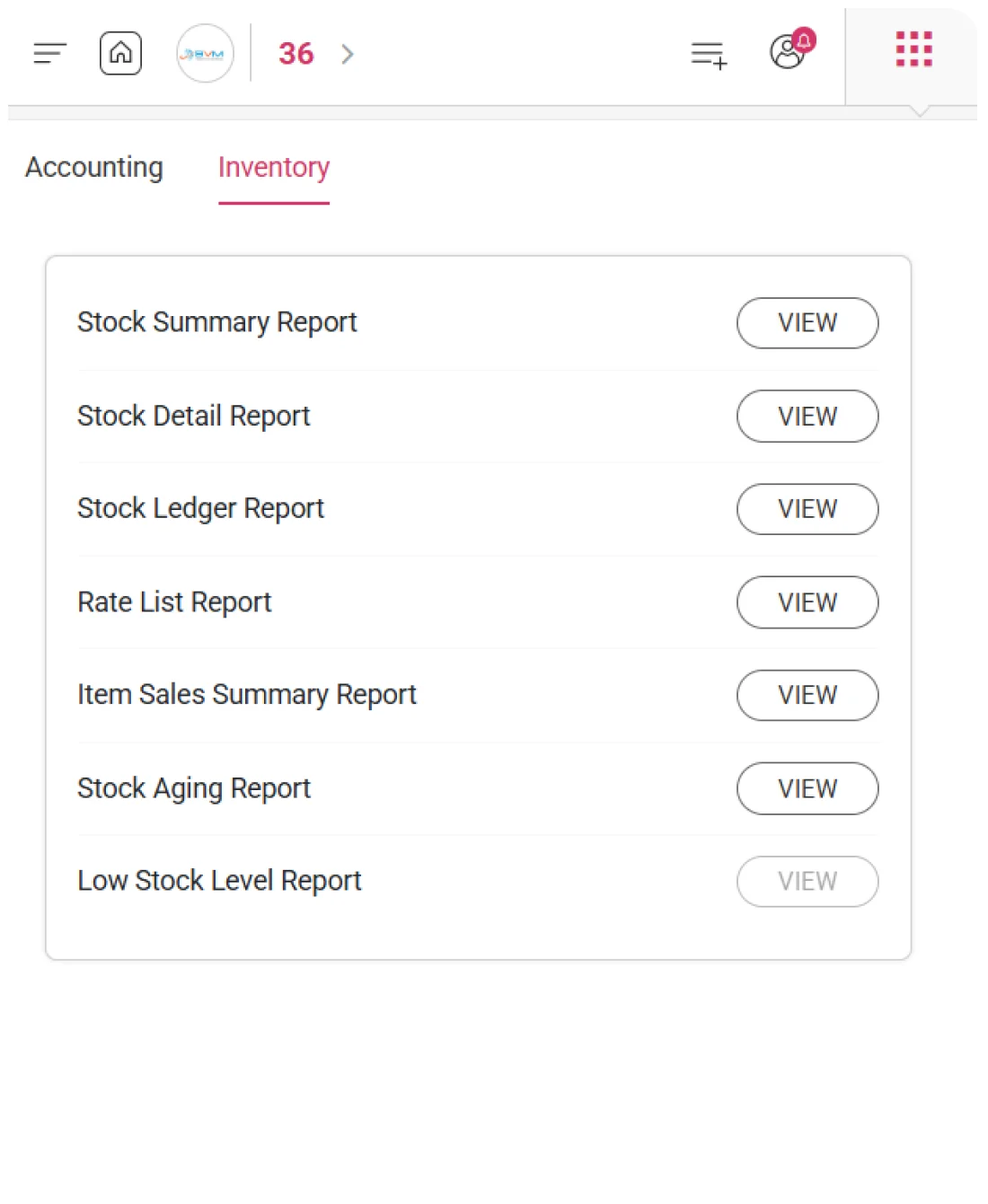 Stock & Inventory Valuation Reports — hero product screenshot
