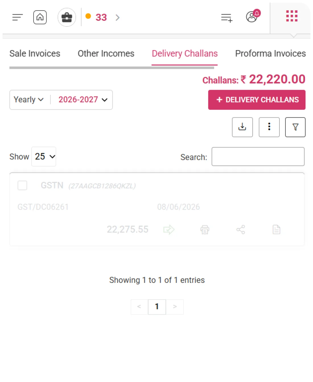 Create Delivery Challans for Goods Dispatch — hero product screenshot