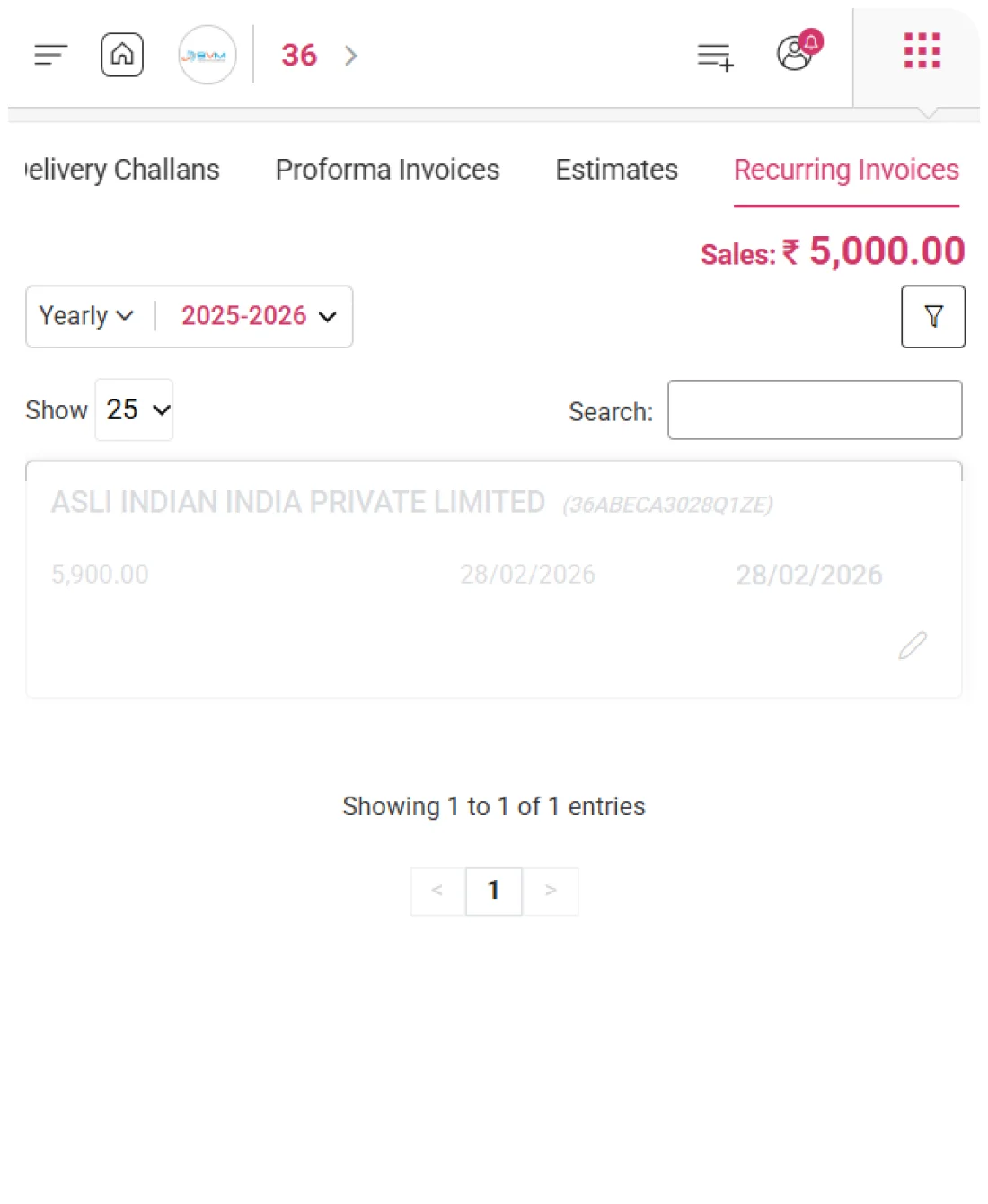 Recurring billing