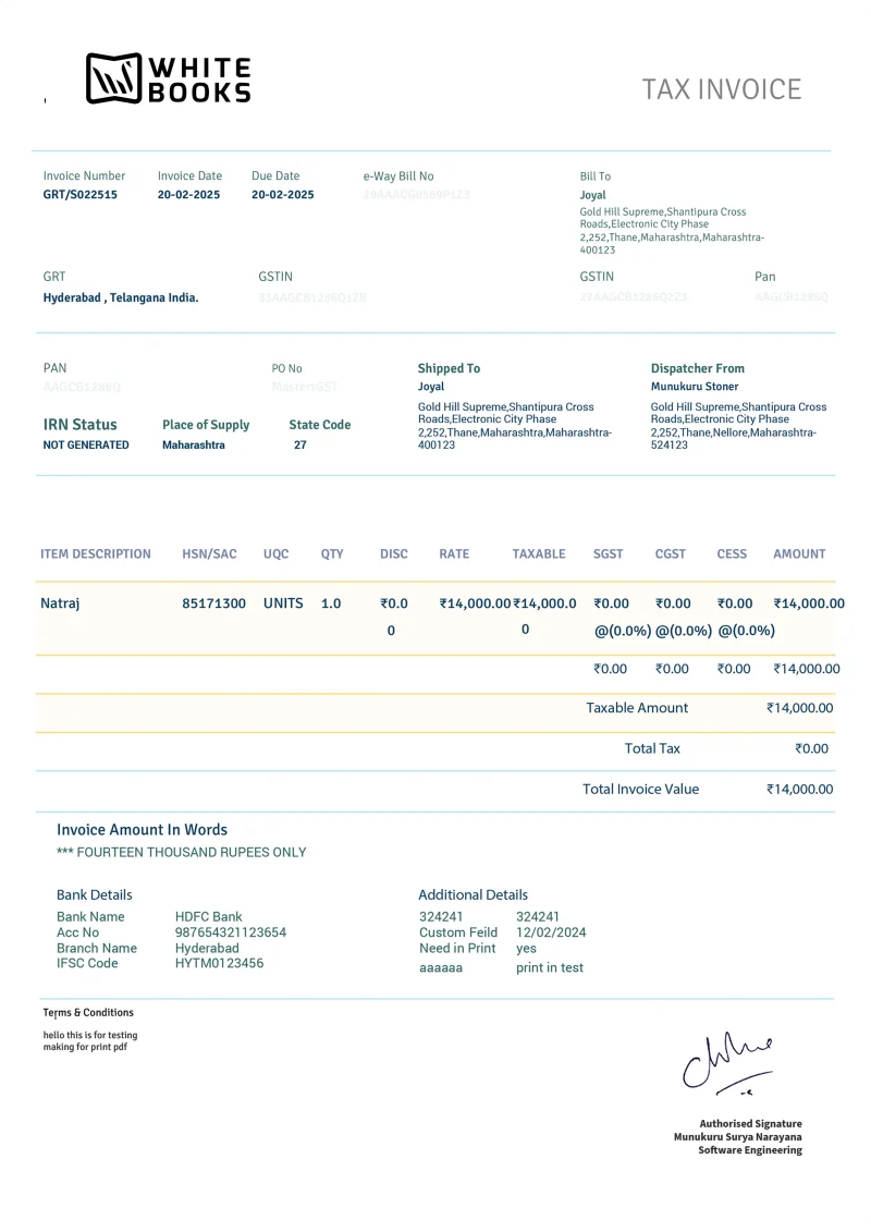 Modern invoice template preview
