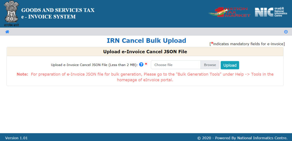 e invoice system bulk irn cancellation form1